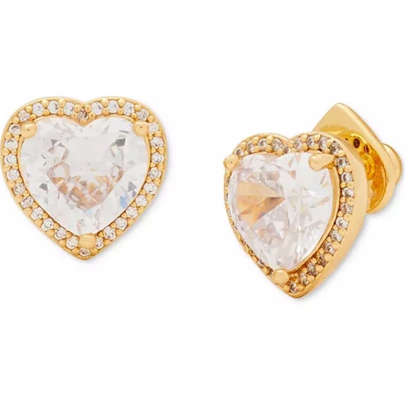 NEW Kate Spade My Love Collection Gold Heart Earrings - Picture 3 of 12